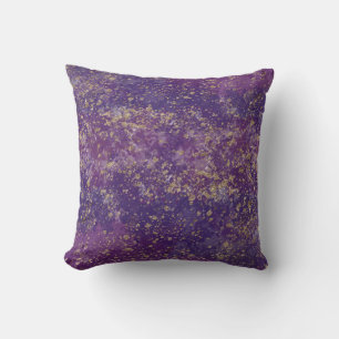 Purple & Gold Splatter Glam Modern Cushion
