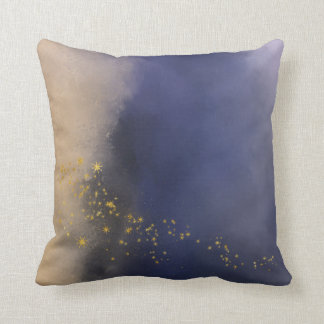 Purple Gold Splatter Ombre Throw Pillow