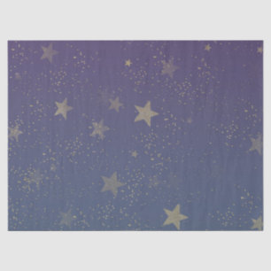 Purple Gold Stars Confetti Tissue Paper