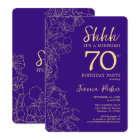 Purple Gold Surprise 70th Birthday