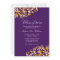Purple Gold Swirl Graduation Party Announcement