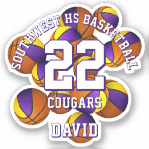 purple gold team colours basketballs team name