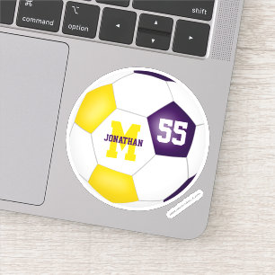 purple gold team colours girls boys soccer