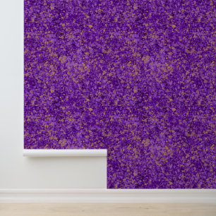 Purple Gold Texture Granite Sparkle Pattern Girls Wallpaper