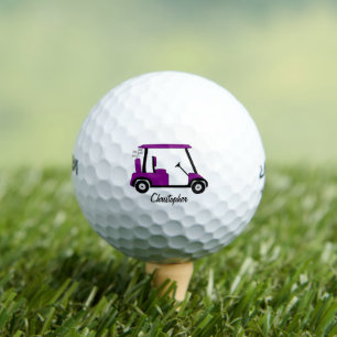 Purple Golf Buggy Design Balls