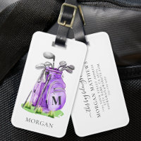 Purple Golfer Monogram
