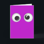 Purple Googly Eyes Happy Birthday Card<br><div class="desc">A purple googly eyes birthday card for kids,  which you can personalise inside with your own message to the birthday recipient. Please note the eyes are a design and not actual googly eyes. This cute purple birthday card for kids would make a funny card for daughter,  niece,  etc.</div>