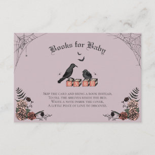 Purple Goth Baby Shower Baby Raven Books for Baby Enclosure Card