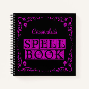Purple Goth Spell Book Personalised