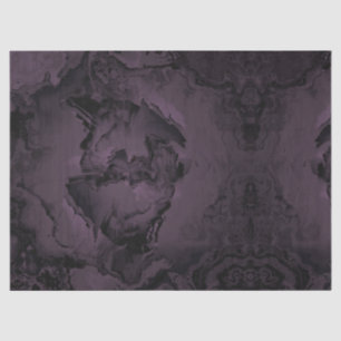 Purple Goth Watercolor Peony Tissue Paper