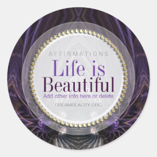 Purple Gothic Art Custom Affirmation Sticker