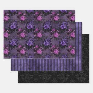 Purple Gothic Dark & Moody Wrapping Paper Sheet