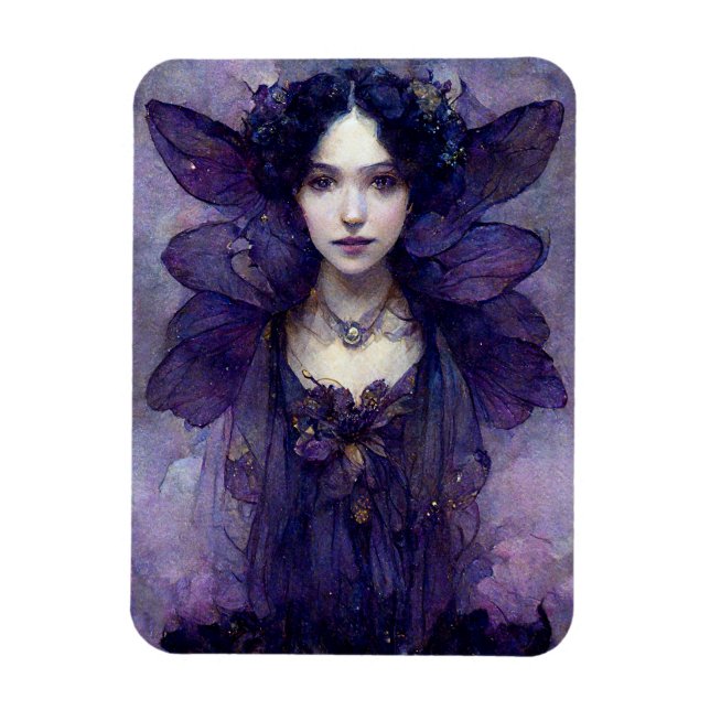 Purple Gothic Fairy Fantasy Art Magnet (Vertical)