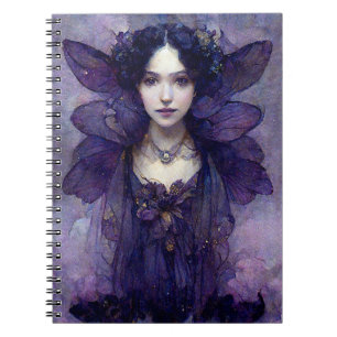 Purple Gothic Fairy Fantasy Art Notebook