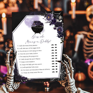Purple Gothic Floral Guess who Mummy or Daddy Game