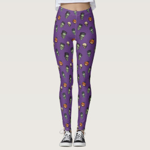 💜 Purple Gothic Frankenstein Leggings 🕸️🦇
