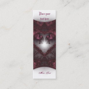 Purple Gothic Heart 001 - Bookmark Mini Business Card