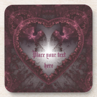 Purple Gothic Heart 001 Coaster