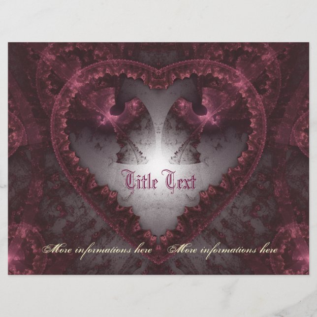 Purple Gothic Heart 001 Flyer (Front)