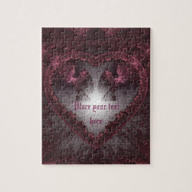 Purple Gothic Heart 001 Jigsaw Puzzle (Vertical)