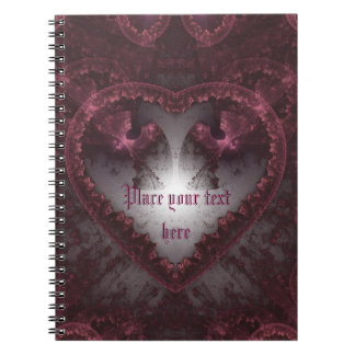 Purple Gothic Heart 001 Notebook