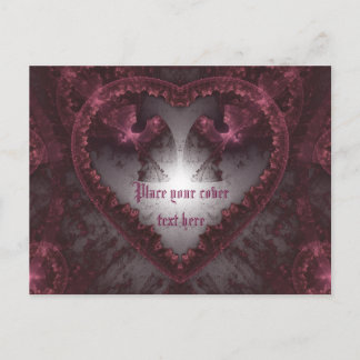 Purple Gothic Heart 001 Postcard