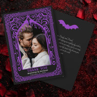 Purple Gothic Vampire Cathedral Photo Wedding