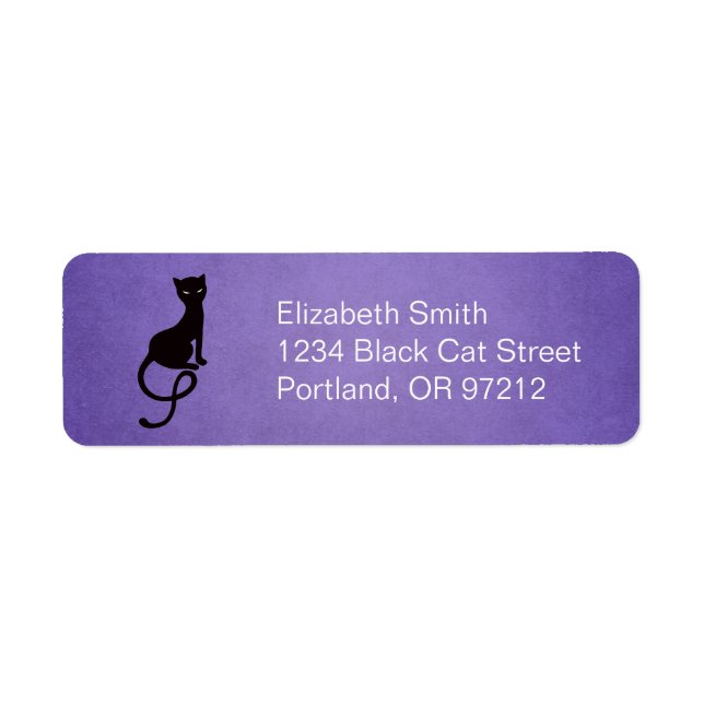 Purple Gracious Evil Black Cat (Front)