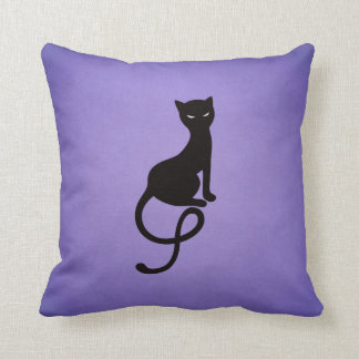 Purple Gracious Evil Black Cat Cushion