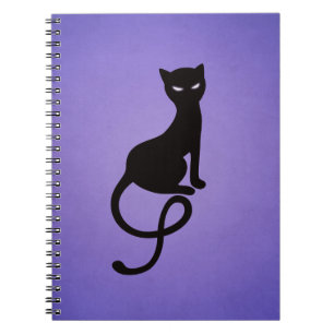 Purple Gracious Evil Black Cat Notebook