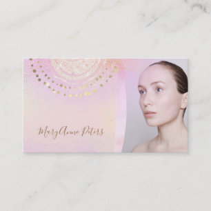 •purple gradient background business card