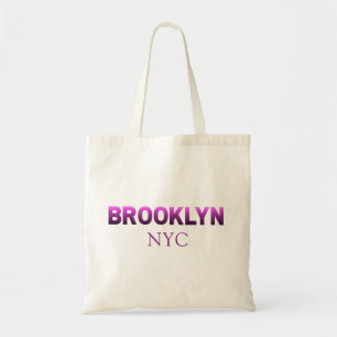 Purple Gradient Brooklyn New York Neighbourhoods Tote Bag
