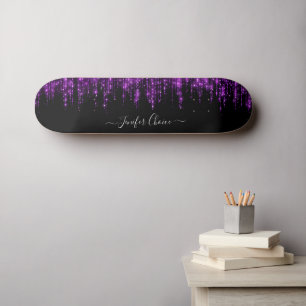 Purple Gradient Custom Name Skateboard