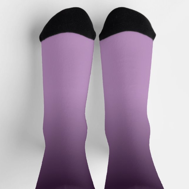 Purple Gradient Ombré Crew Socks (Top)