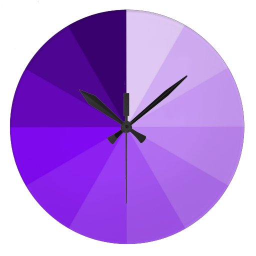 Image of purple gradient ombre modern and artsy wall clock