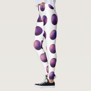Purple Gradient Polka Dot Pattern Modern Leggings