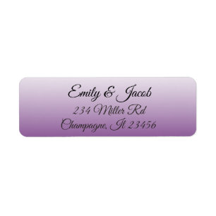 Purple Gradient Return Address Labels