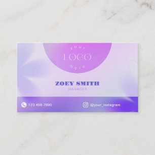 Purple Gradient Smart Card for Nail Techs & Salons