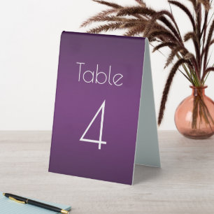 Purple Gradient Wedding Number