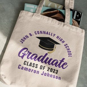 Purple Graduate Personalised 2023 Graduation Tote Bag