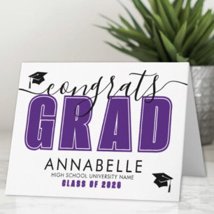 Purple Graduation Card
