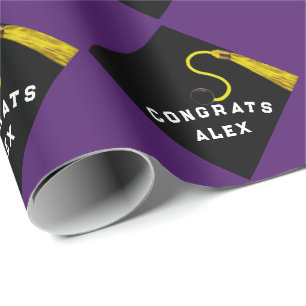 Purple Graduation Gift Wrapping Paper
