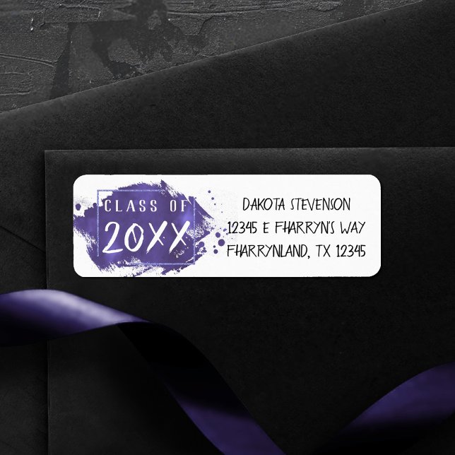 Purple Graduation | Modern Paint Grad Address (Creator Uploaded)