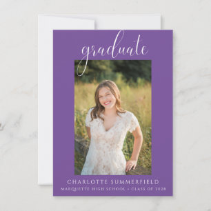 Purple Graduation Party Invitation