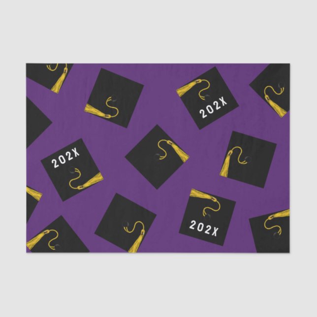 Purple Graduation Tissue Paper (Front)