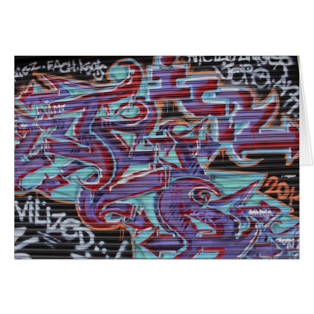 Purple Graffiti on Shutter (Front Horizontal)