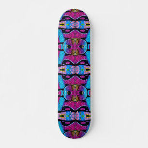 Purple graffiti skateboard. skateboard