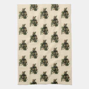 Purple Grakle (Grackle) Audubon's Birds of America Tea Towel