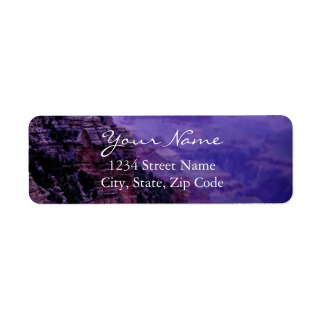 Purple Grand Canyon Address Labels (Front)