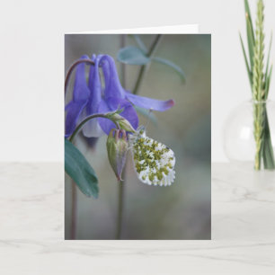 Purple Granny's bonnet/Columbine Greeting Card